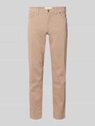 Brax Regular Fit Hose mit Label-Patch Modell 'Cadiz' in Beige, Größe 3...