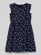 Blue Seven Regular Fit Kleid mit Strukturmuster in Marine, Größe 104