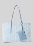 CK Calvin Klein Shopper aus Baumwolle mit Logo-Muster in Hellblau, Grö...