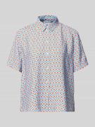 Jake*s Casual Regular Fit Bluse aus Viskose-Mix mit 1/2-Arm in Hellbla...