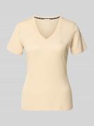 LIU JO SPORT Regular Fit T-Shirt aus Viskose-Mix in Sand, Größe L