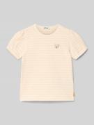 Steiff Regular Fit T-Shirt mit Logo-Stitching in Rosa, Größe 110