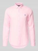 Polo Ralph Lauren Slim Fit Freizeithemd aus reinem Leinen in Rosa, Grö...