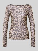 ZABAIONE Longsleeve aus Viskose-Mix mit Kaschmir-Anteil in Mittelbraun...