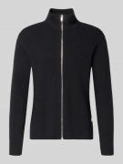 Lindbergh Cardigan mit Stehkragen und Reißverschluss in Black, Größe L