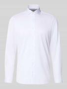 OLYMP Level Five Slim Fit Business-Hemd in unifarbenem Design mit Kent...