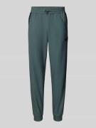 EA7 Emporio Armani Regular Fit Sweatpants mit Strukturmuster in Gruen,...