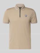EA7 Emporio Armani Slim Fit Poloshirt aus Viskose-Mix in Beige, Größe ...