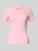 Only Slim Fit T-Shirt aus Bio-Baumwoll-Mix Modell 'VAL LIFE' in Rosa, ...