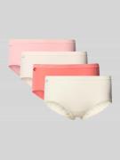 Sloggi Slip aus Baumwoll-Mix im 4er-Pack in Rosa, Größe 38