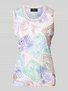 Marc Cain Top in Strick-Optik mit Baumwoll-Anteil in Rose, Größe 36