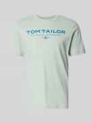 Tom Tailor Regular Fit T-Shirt aus reiner Baumwolle in Lind, Größe L