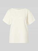 Christian Berg Woman T-Shirt mit Rundhalsausschnitt und Perlen in Offw...