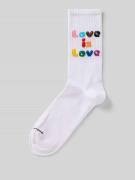 Happy Socks Socken aus Baumwoll-Mix Modell 'LOVE IS LOVE' in Offwhite,...