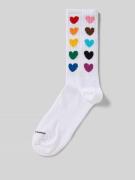 Happy Socks Socken aus Baumwoll-Mix Modell 'Rainbow' in Weiss, Größe 4...