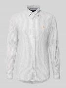 Polo Ralph Lauren Regular Fit Freizeithemd aus reinem Leinen in Oliv, ...