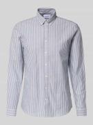 Lindbergh Relaxed Fit Freizeithemd mit Button-Down-Kragen in Rauchblau...