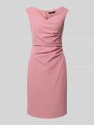 Vera Mont Knielanges Cocktailkleid mit Raffungen in Rosa, Größe 36