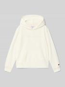 CHAMPION Hoodie aus Baumwoll-Mix mit Label-Stickerei in Ecru, Größe 15...