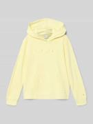 CHAMPION Hoodie aus Baumwoll-Mix mit Label-Stickerei in Hellgelb, Größ...