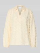 comma Regular Fit Bluse mit Viskose-Anteil in Offwhite, Größe 34