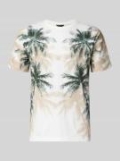 Tom Tailor Regular Fit T-Shirt aus reiner Baumwolle in Offwhite Melang...