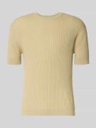 Emporio Armani Slim Fit T-Shirt mit Seiden-Anteil in Strick-Optik in O...