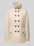 Fuchs Schmitt Jacke mit Stehkragen und Pattentaschen in Kitt, Größe 34