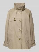 Fuchs Schmitt Trenchcoat mit Stehkragen und Ärmelriegeln in Beige, Grö...