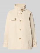 Fuchs Schmitt Trenchcoat mit Stehkragen und Ärmelriegeln in Beige, Grö...