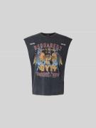 Dsquared2 Top aus reiner Baumwolle in Anthrazit, Größe L