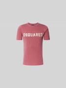 Dsquared2 Slim Fit T-Shirt aus reiner Baumwolle in Hellrot, Größe L