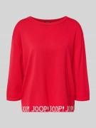 JOOP! Strickpullover mit Label-Details und 3/4-Arm Modell 'Kussa' in R...