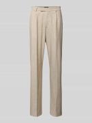 CINQUE Straight Fit Anzughose mit Viskose-Anteil Modell 'EDEN' in Beig...