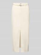 Marella Jeansrock mit Gehschlitz und Gürtel Modell 'MOCA' in Weiss, Gr...
