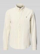 REVIEW Regular Fit Freizeithemd mit Button-Down-Kragen und Stitching i...