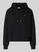 Lacoste Sport Oversized Hoodie aus Baumwoll-Mix in Black, Größe 34