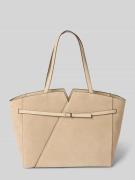 BOSS Shopper aus echtem Rindsvelours Modell 'BOSS REVERS TOTE SU' in B...