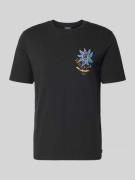 Scotch & Soda T-Shirt mit Label-Prints und Rundhalsausschnitt in Anthr...