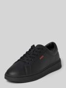 HUGO Low Top Sneaker mit Label-Prägung Modell 'NESTON_TENN_PU' in Blac...