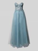 Laona Regular Fit Abendkleid mit floralem Pailettenbesatz in Rauchblau...