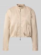 monari Cropped Jacke mit Zweiwege-Reißverschluss in Sand, Größe 34