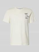 Manuel Ritz T-Shirt mit Motiv und Rundhalsausschnitt in Offwhite, Größ...