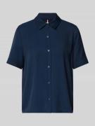 Tommy Hilfiger Relaxed Fit Bluse mit kurzem Arm in Marine, Größe 36