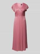 Adrianna Papell Cocktailkleid in Wickel-Optik in Koralle, Größe 42