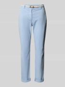 Tom Tailor Slim Fit Chino mit Gürtel in Hellblau, Größe 34/32