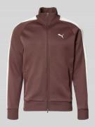 PUMA PERFORMANCE Sweatjacke mit Label-Print in Schoko, Größe L