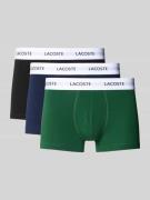 Lacoste Trunks im 3er-Pack aus Baumwoll-Mix in Gruen, Größe L
