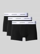 Lacoste Trunks im 3er-Pack aus Baumwoll-Mix in Black, Größe L