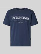 Jack & Jones T-Shirt aus Baumwolle Modell 'DEVIN' in Marine, Größe L